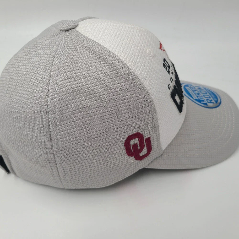 Oklahoma Sooners Hat Adjustable Top of the World Gray NCAA 2015 Big 12 Champions